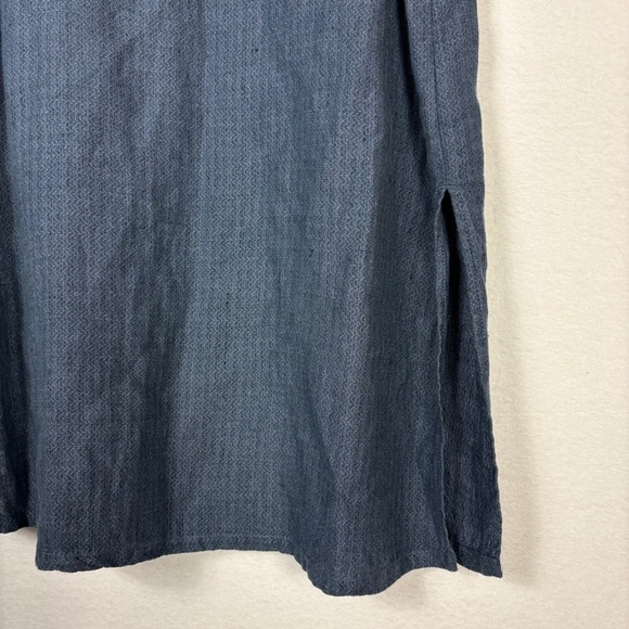 J. Jill Blue 100% Linen Scoop Neck Tunic Top - Picture 4 of 6